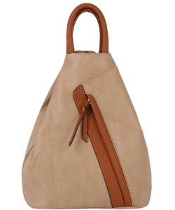 Fashion Convertible Backpack Sling Bag JNM-0107 STONE